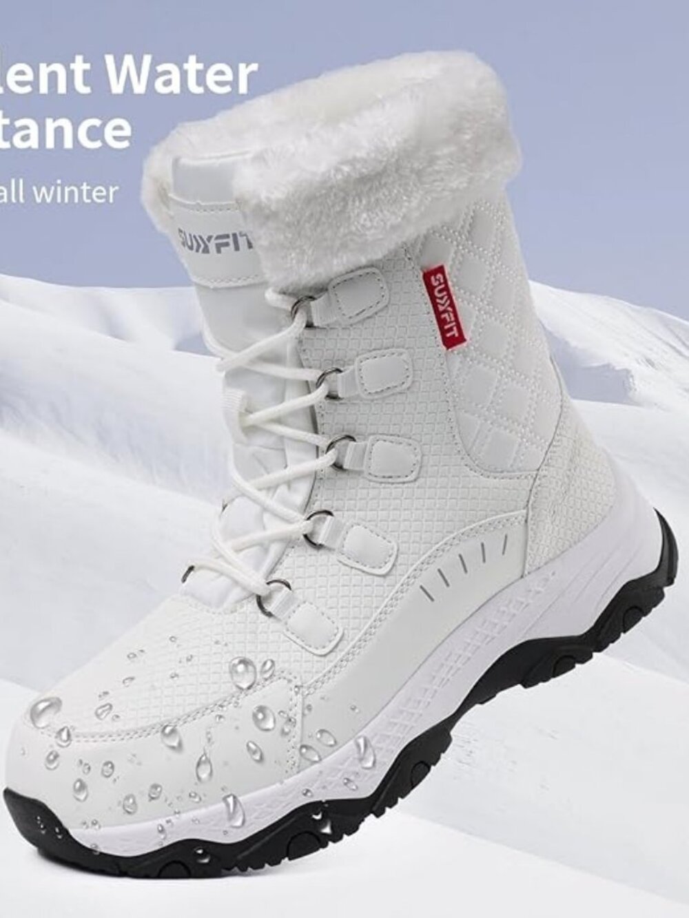 Snow Boots for Women Waterproof Mid-Calf Booties Winter Hiking Boot